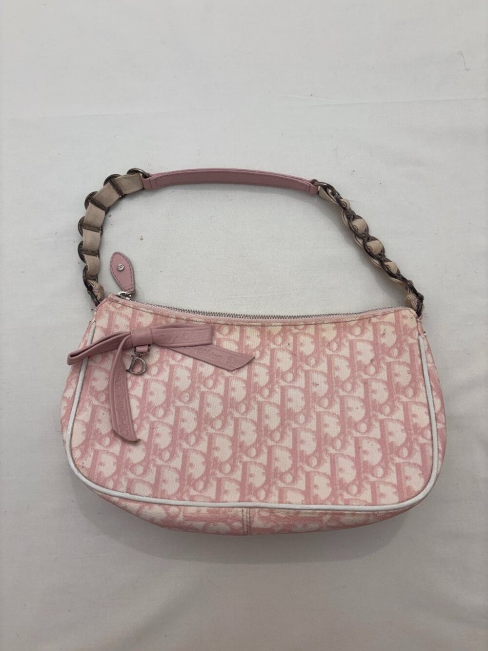 Vintage Christian Dior Romantique Pink Trotter Shoulder Bag